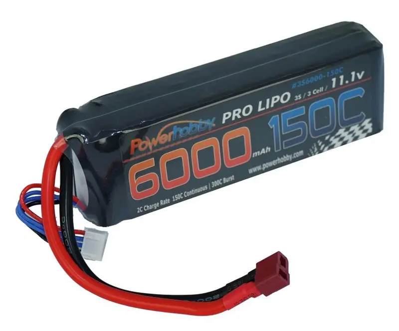 Power Hobby - Xtreme 3S 11.1V 6000Mah 150C-300C Lipo Battery, W/ Xt90 Connector 1
