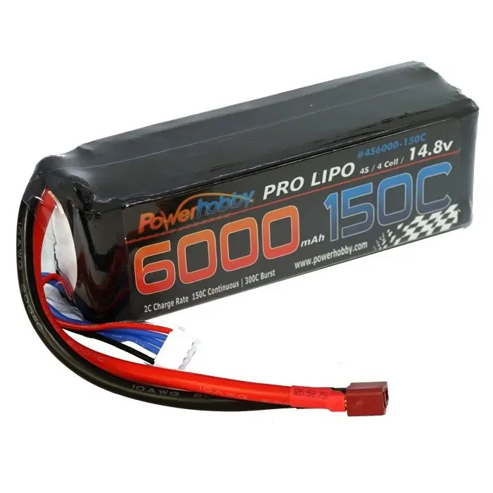 Power Hobby - Xtreme 4S 14.8V 6000Mah 150C-300C Lipo Battery, W/ Xt90 Connector 1