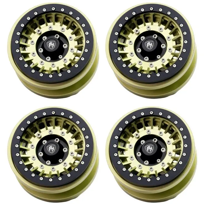 Power Hobby - Z1 Axial Scx6 2.9" Cnc Aluminum Beadlock Wheels, Titanium (4Pcs) 1