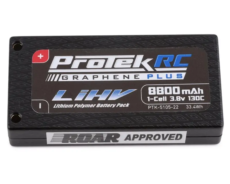 Protek R/C - 1S 130C Low Ir Si-Graphene+ Hv Lipo Battery (3.8V/8800Mah) W/4Mm Connectors (Roar Approved) 1