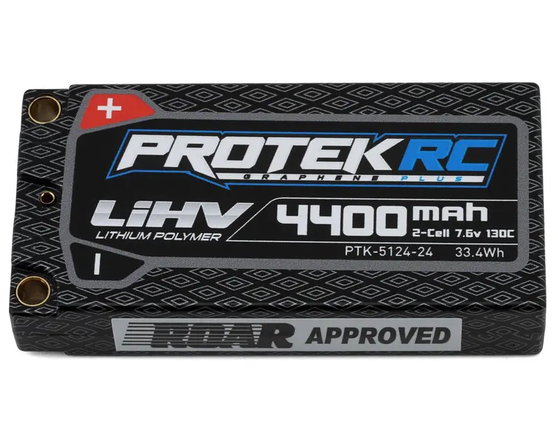 Protek R/C - 2S 130C Low Ir Si-Graphene+ Hv Ulcg Shorty Lipo Battery (7.6V/4400Mah) W/5Mm Connectors 1