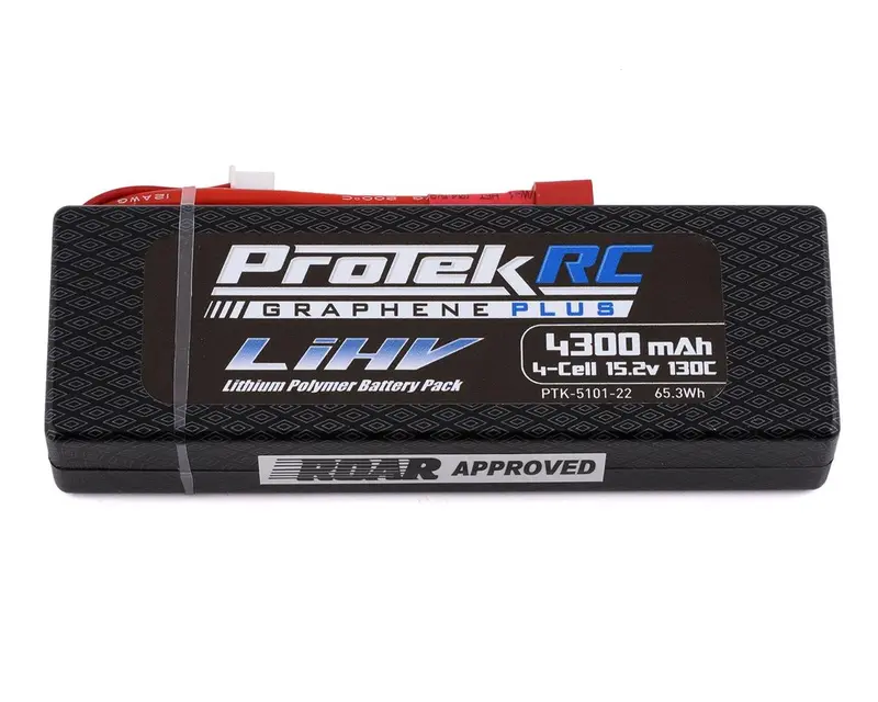 Protek R/C - 4S 130C Low Ir Si-Graphene+ Hv Lcg Lipo Battery (15.2V/4300Mah) W/T-Style Connector 1
