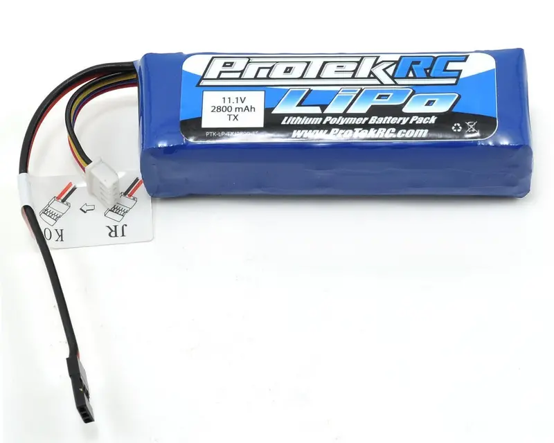 Protek R/C - Lipo Futaba, Jr, Spektrum, Ko, Transmitter Battery Pack (11.1V/2800Mah) 1