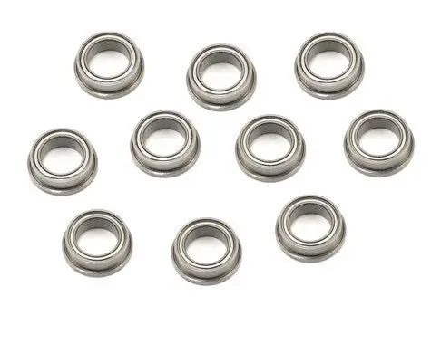Protek R/C - Metal Shielded Flanged "Speed" Bearings, 1/4 X 3/8 X 1/8", (10Pcs) 1