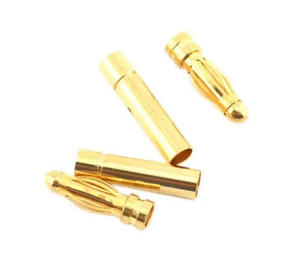 Protek Rc - 3.0Mm Gold Plated Inline Bullet Connectors (2 Male / 2 Female) 1