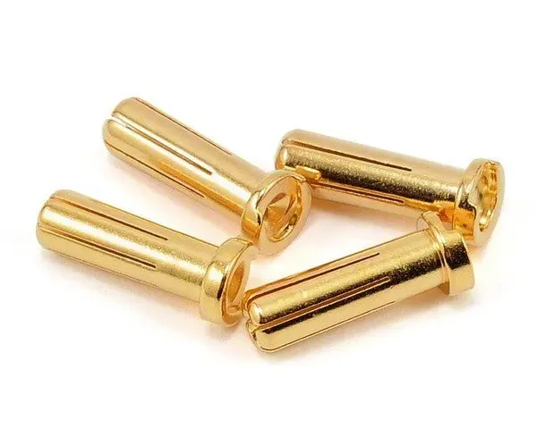Protek Rc - 5.0Mm Super Bullet Sold Gold Connectors (4 Male) 1
