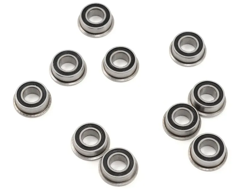 Protek Rc - 5X10x4mm Rubber Sealed Flanged "Speed" 1/8 Bearings (10) 1