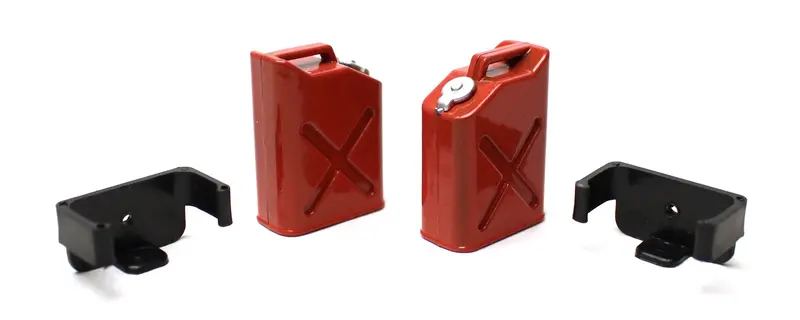 Racers Edge - 1/10 Scaler Plastic Gasoline Jugs (2) - Red 1
