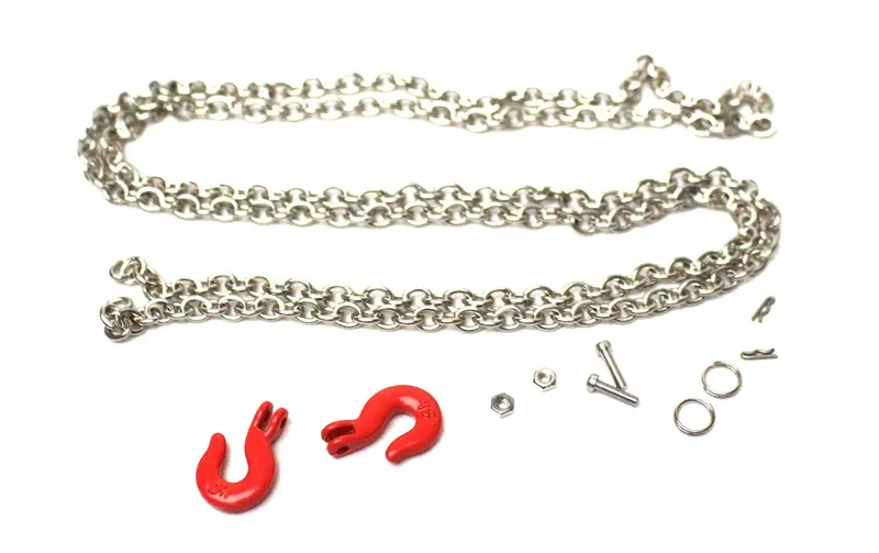 Racers Edge - 1/10 Scaler Tow Hooks And Chain Set 1