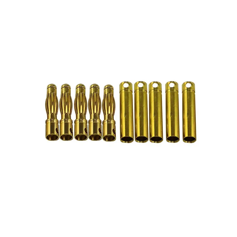 Racers Edge - 4Mm Gold Plated Banana Plugs, Male & Female (5 Pair) 1