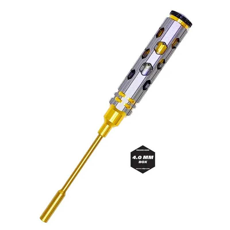 Racers Edge - 4Mm Nut Driver Gold Ink Honeycomb Handle W/ Titanium Coated Tip 1