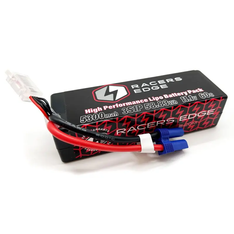 Racers Edge - 5300Mah 3S 11.1V 60C Hard Case Lipo Battery With Ec5 Connector 1