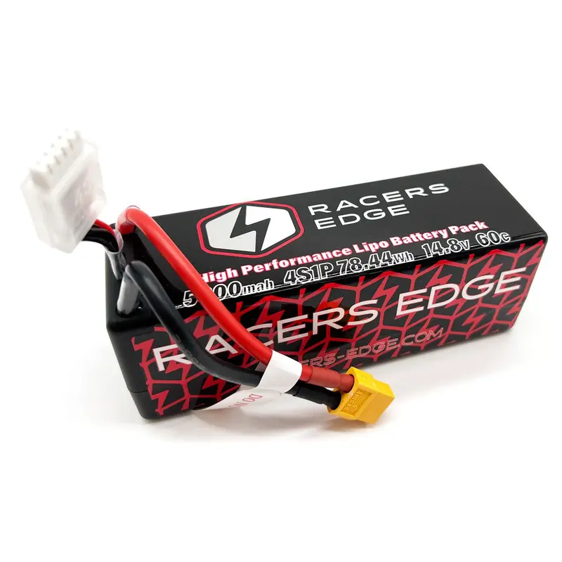 Racers Edge - 5300Mah 4S 14.8V 60C Hard Case Lipo Battery With Xt60 Connector 1