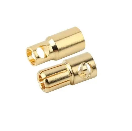 Racers Edge - 6Mm Gold Plated Banana Plugs, Male & Female (5 Pair) 1