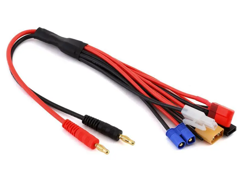 Racers Edge - 7-Function Charge Adapter To Male 4Mm Bullets-300Mm Wire 1