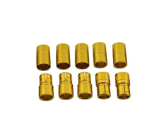 Racers Edge - 8Mm Gold Plated Banana Plugs, Male & Female (5 Pair) 1