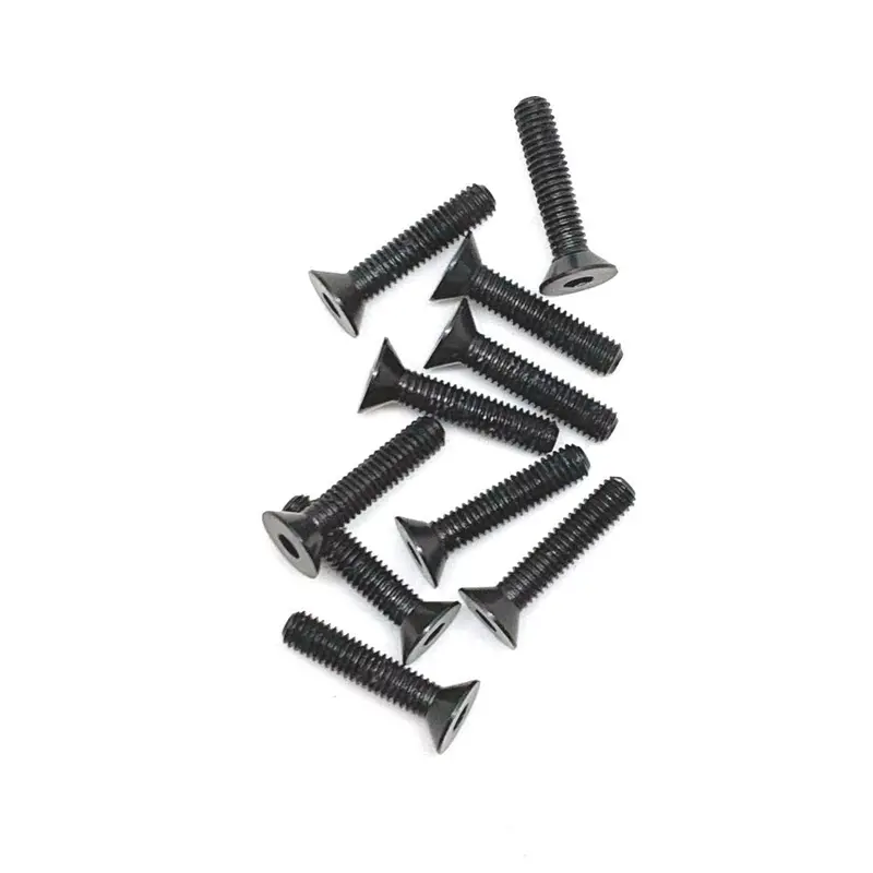 Racers Edge - Aluminum Alloy Flat Head Screw 3X14mm Black (10Pcs) 1
