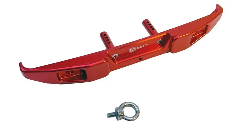 Racers Edge - Aluminum Cnc Rear Bumper For Axial Scx6, Orange 1
