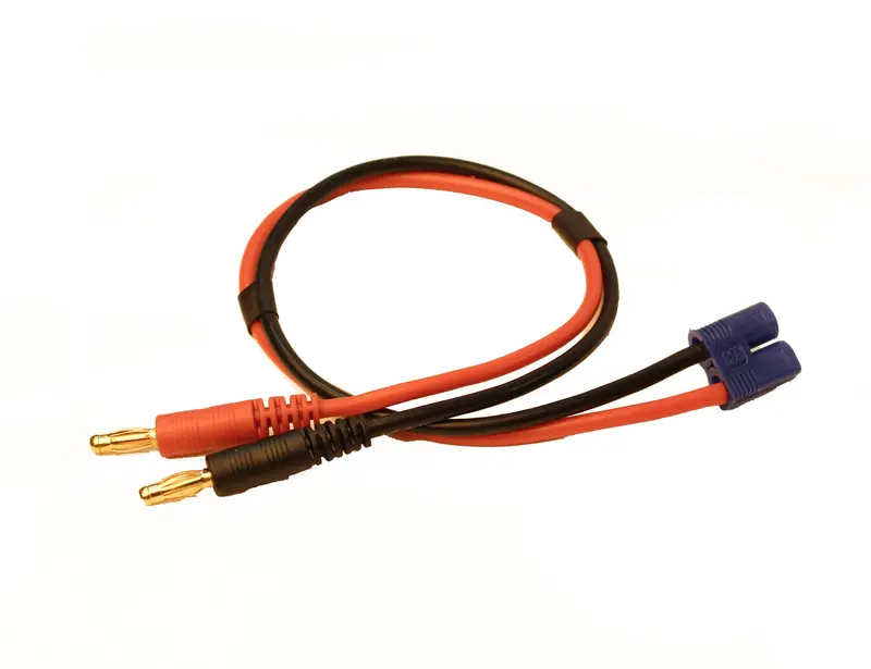 Racers Edge - Charge Adapter: Ec3 Device To Male 4Mm Bullets-300Mm Wire 1