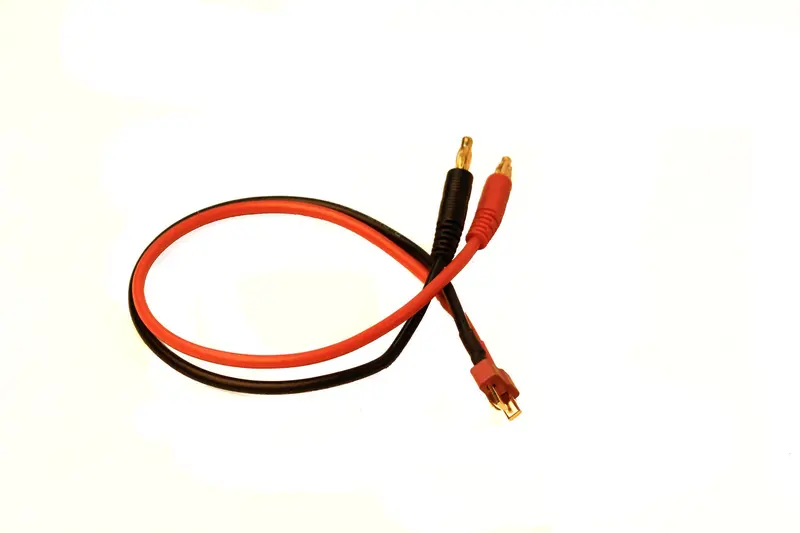 Racers Edge - Charge Adapter: Male Deans (T-Plug) To Male 4Mm Bullets-300Mm Wire 1