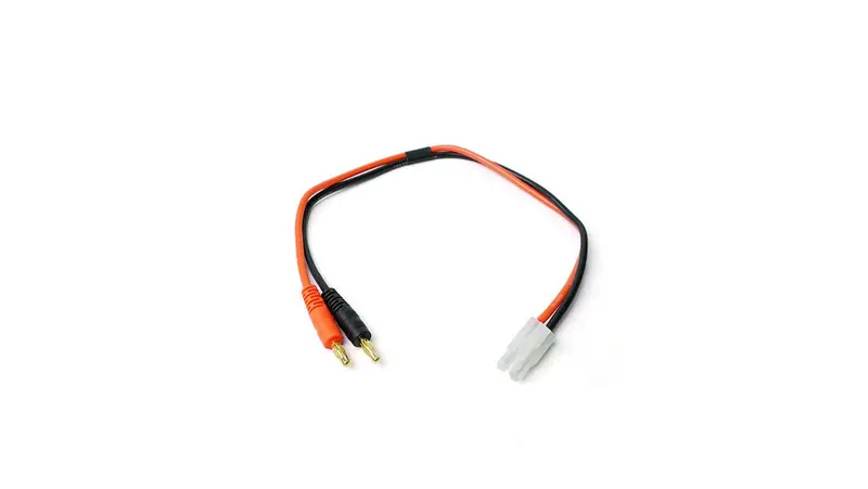 Racers Edge - Charge Adapter: Male Tamiya To Male 4Mm Bullets, 300Mm Wire 1