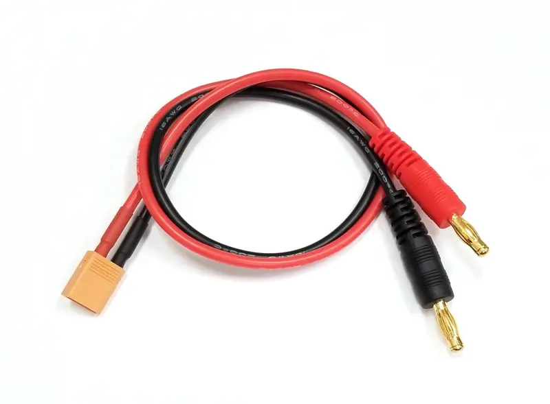 Racers Edge - Charger Adapter: Male Xt30 To Male 4Mm Bullets- 300Mm Wire 1