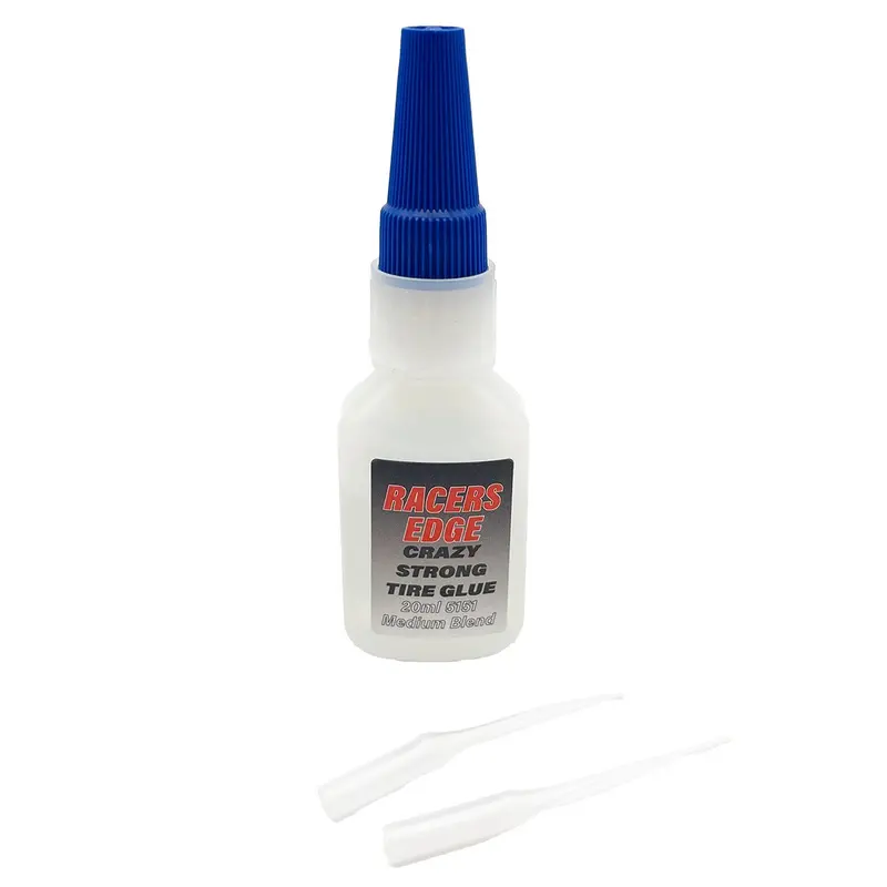 Racers Edge - Crazy Strong Tire Glue, Med 20G W/Pin Cap And Tips 1