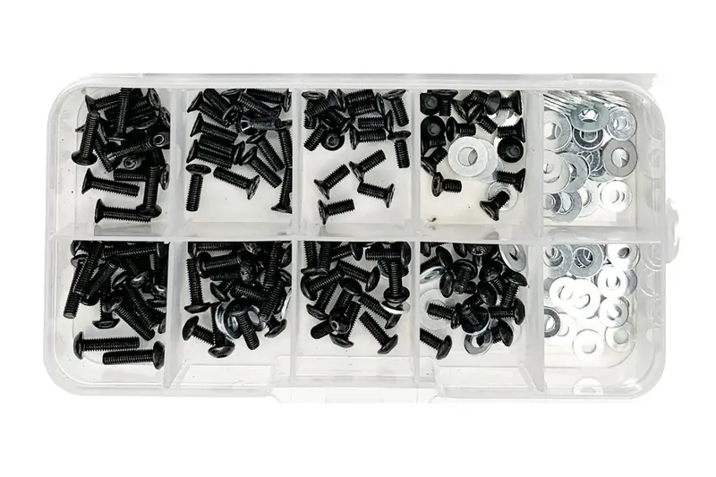 Racers Edge - High Strength Steel Screw Assortment Box For 1/10 Rc Car (180 Pcs) 1