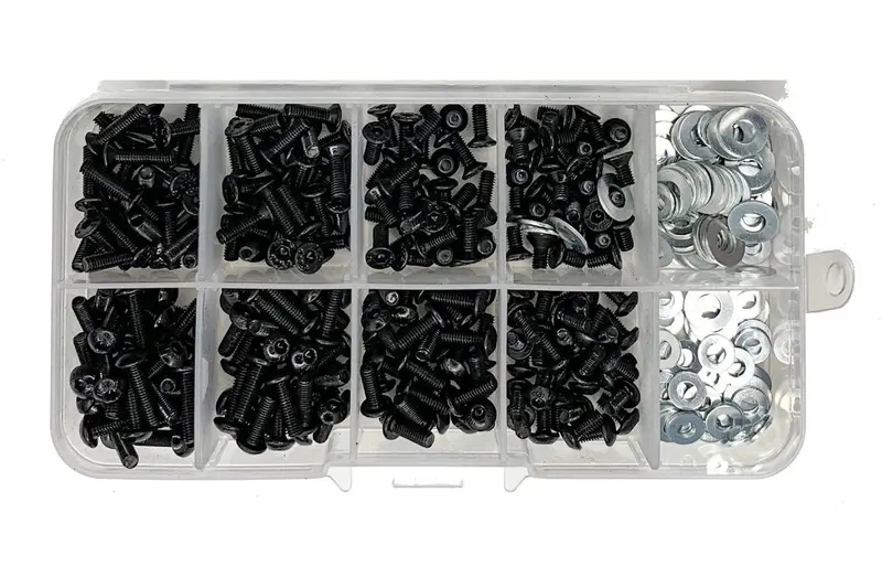 Racers Edge - High Strength Steel Screw Assortment Box For 1/10 Rc Car (300 Pcs) 1
