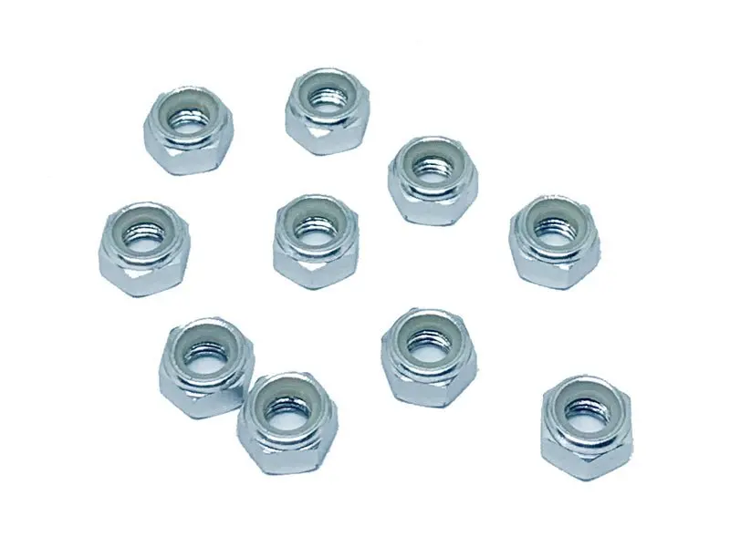Racers Edge - Nylon Lock Nut M5 (10Pcs) Silver 1