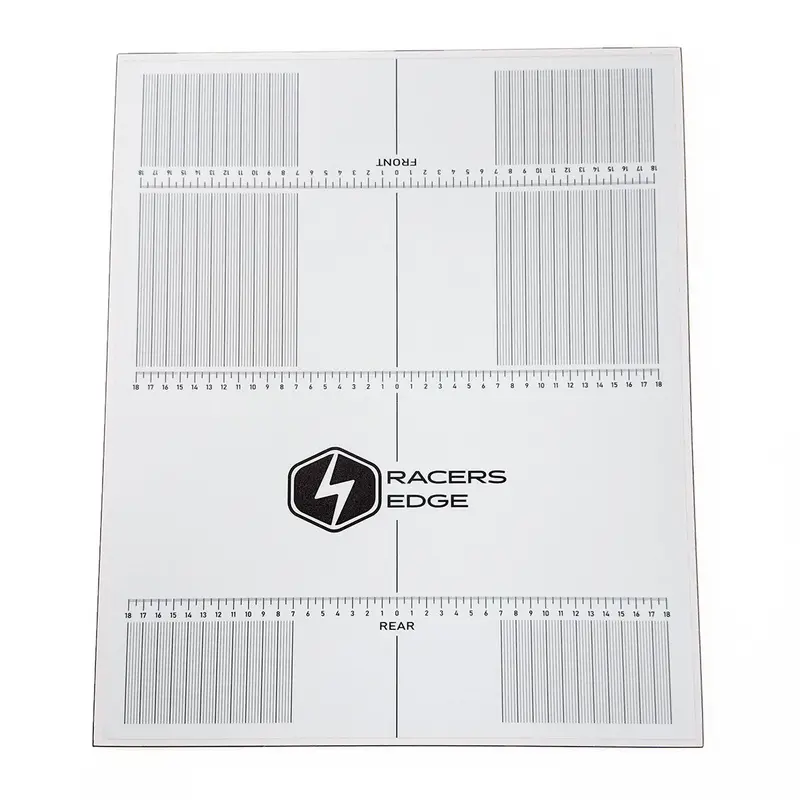 Racers Edge - Pit Set Up Board For 1/10, 1/8 Buggy & On Road Car, 400X480mm, Extra Lighweight With Plastic Decal 1