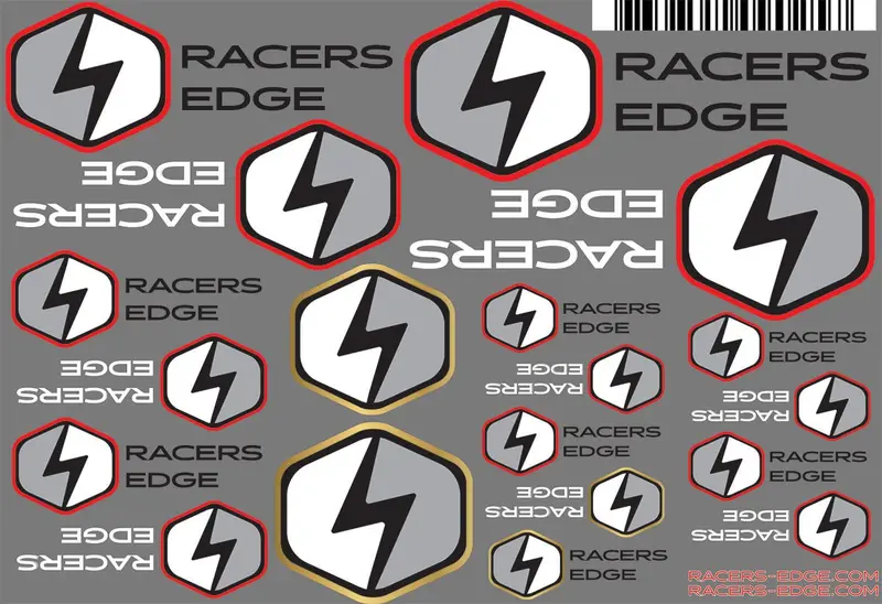 Racers Edge - Racers Edge Sticker Set 6In X 4In 1
