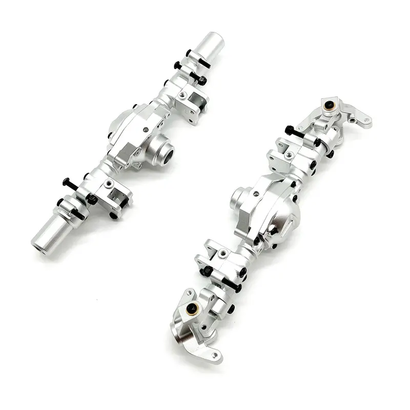 Racers Edge - Silver Aluminum Axle Housing Set, Front & Rear, For Cen Ford F-250 Trucks 1