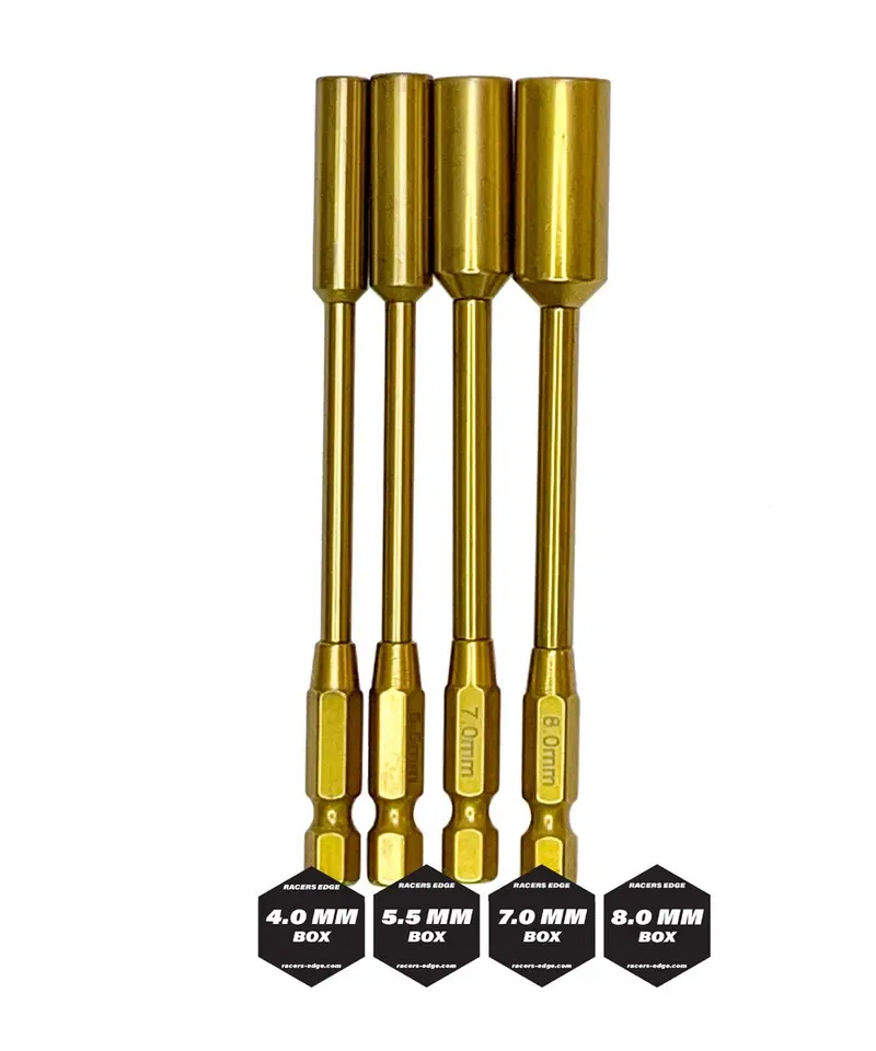 Racers Edge - Titanium Metric Nut Tips, Power Tool Replacements (4Pcs) 1