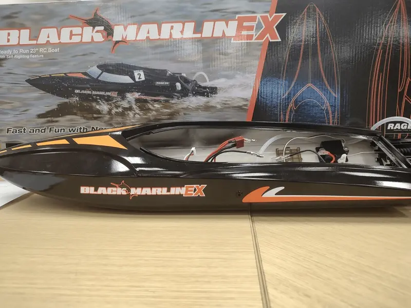Rage Black Marlin Ex Brushed Rtr Boat. Open Box, Tested, Works Great. Sold As-Is 1