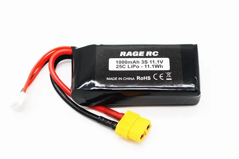 Rage R/C - 11.1V 3S 1000Mah Lipo Battery With Xt60 Connector; Lightwave 400Bl 1