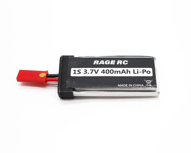 Rage R/C - 1S 3.7V 400Mah 25C Lipo Battery With Jst Plug; Vintage Stick X4 1