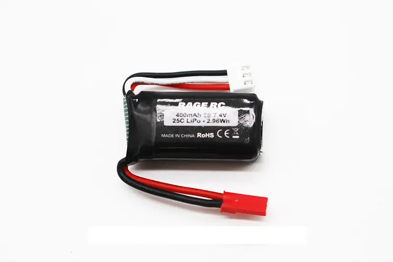 Rage R/C - 2S 7.4V 400Mah Lipo With Jst Plug; P-51D Bl 1