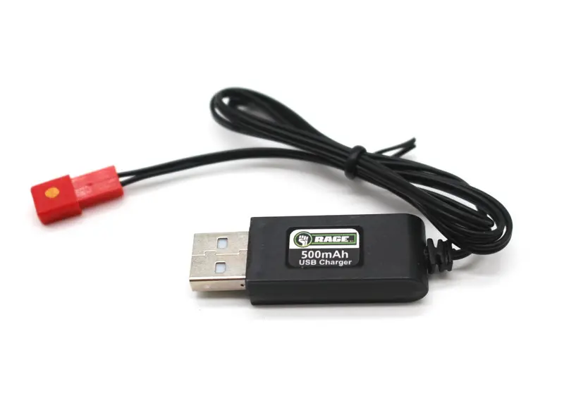 Rage R/C - 500Ma 1S Usb Charger With Jst Plug 1