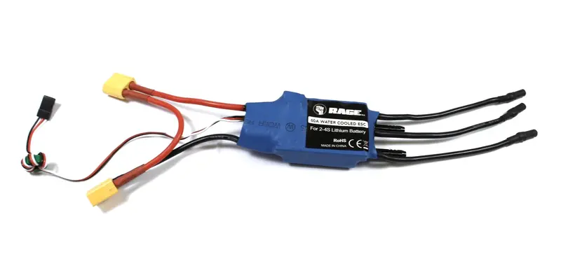 Rage R/C - 60A Brushless Esc (Water-Cooled); Velocity 800 Bl 1