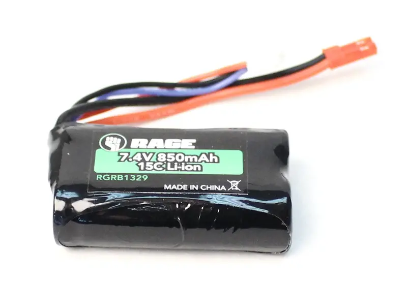Rage R/C - 7.4V 2S 850Mah Battery W/ Jst Connector: Eclipse 1