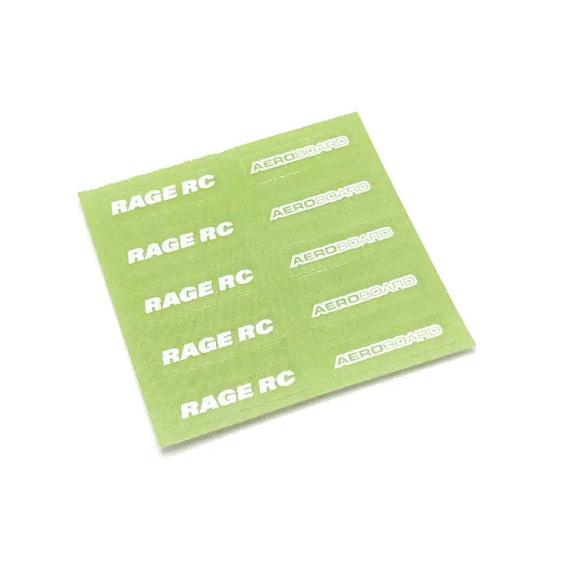 Rage R/C - Decal Sheet; Aeroboard Logos 1