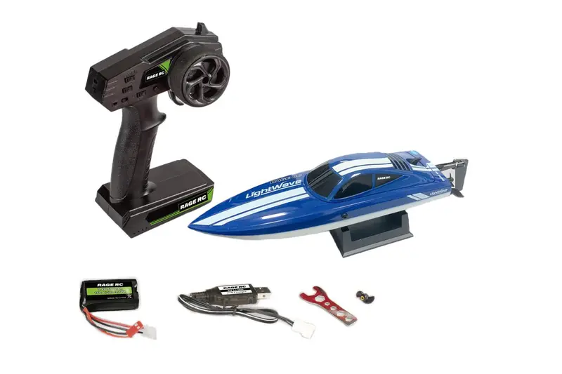 Rage R/C - Lightwave Electric Micro Rtr Boat; Blue 1