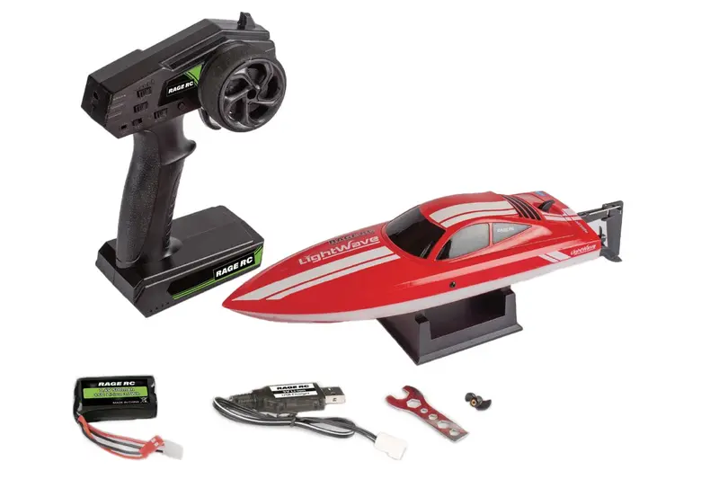 Rage R/C - Lightwave Electric Micro Rtr Boat; Red 1