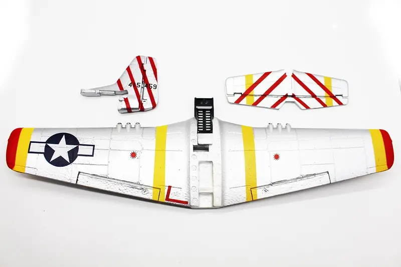 Rage R/C - Painted Main Wing And Tail Set; P-51D Bl 1