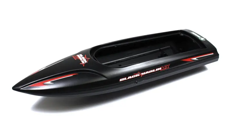 Rage R/C - Replacement Hull W/ Hardware; Black Marlin Mx 1