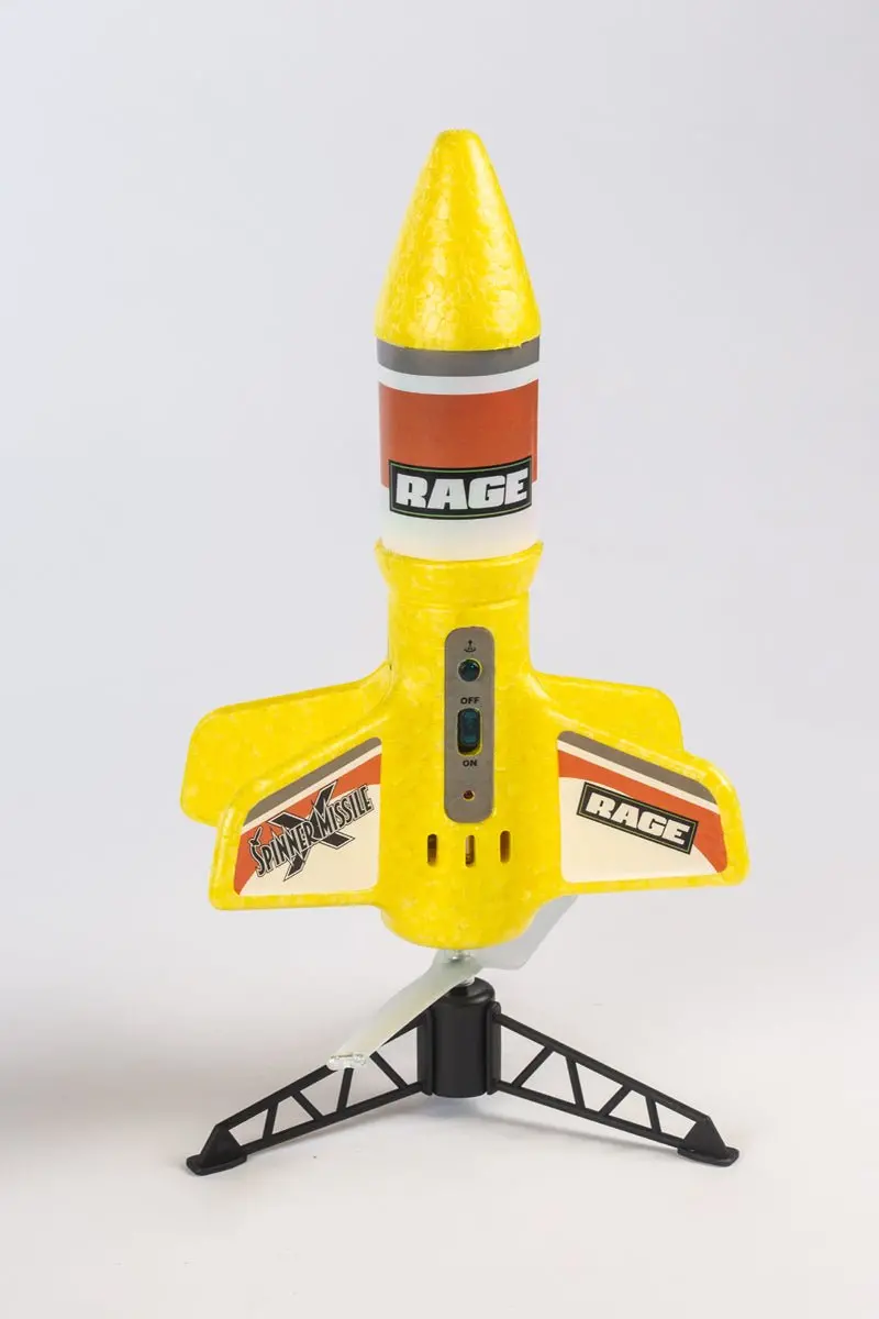 Rage R/C - Spinner Missile X - Yellow Electric Free-Flight Rocket 1