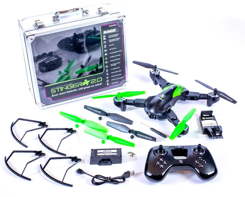 Rage R/C - Stinger 2.0 Rtf Wifi Fpv Drone W/1080P Hd Camera 1