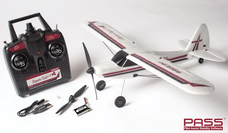 Rage R/C - Super Cub Mx4 Micro Ep 4-Channel Rtf Airplane With Pass System 1