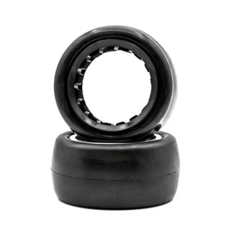 Raw Speed - Low Pro -1/10 Scale Oval - Rear Buggy Tires W/ Inserts 2.2" (1 Pair) Clay (White) 1